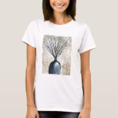 花瓶の水彩柳 Tシャツ (正面)