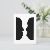 花瓶の男の光学錯覚 ポストカード (スタンド正面)