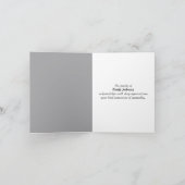 花瓶の白い花 お悔やみ感謝 サンキューカード (内部)