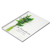 花瓶の緑のお祝い・オブ・ライフ・葬儀 ノートブック (左側)