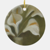 花瓶の花を切り芸術的たCalla セラミックオーナメント (裏面)