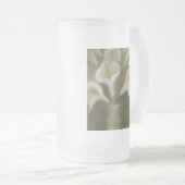 花瓶の花を切り芸術的たCalla フロストグラスビールジョッキ (正面右)