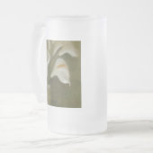 花瓶の花を切り芸術的たCalla フロストグラスビールジョッキ (正面左)