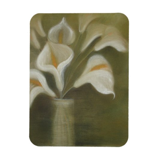 花瓶の花を切り芸術的たCalla マグネット (縦)