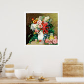 花瓶の花パウルステオドロウスヴァンブルッセル ポスター (キッチン)