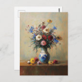 花瓶の花束が生き残る ポストカード (正面/裏面)