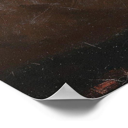 花瓶の花束のバラ絵画ヴィンテージ ポスター (角)