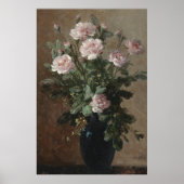 花瓶の花束のバラ絵画ヴィンテージ ポスター (正面)