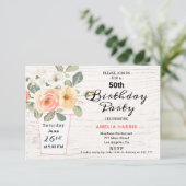 花瓶の花束誕生日 招待状 (スタンド正面)