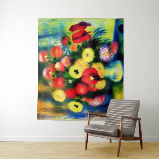 花瓶の花束。 タペストリー (インサイチュ)