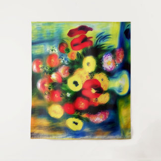 花瓶の花束。 タペストリー