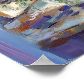 花瓶の花窓(海辺を見るイタリアン) ポスター (角)