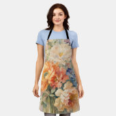 花瓶の花 エプロン (着用した状態)