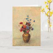 花瓶の花 カード (黄色い花)