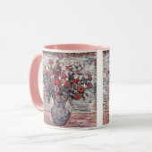 花瓶の花、ジニア by モーリス・プレンダガスト マグカップ (正面左)