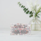 花瓶の花、ジニア by モーリス・プレンダガスト 名刺 (スタンド正面)