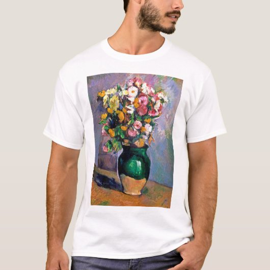 花瓶の花、セザンヌ Tシャツ (正面)