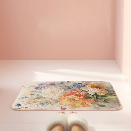 花瓶の花 バスマット