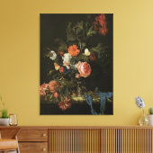 花瓶の花、バロック様式の静物画 キャンバスプリント (インサイチュ (リビング))
