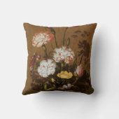 花瓶の花 フラワースティルライフ ヴィンテージバロック クッション (裏面)