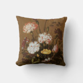 花瓶の花 フラワースティルライフ ヴィンテージバロック クッション (正面)