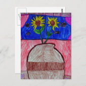 花瓶の花 ポストカード (正面/裏面)