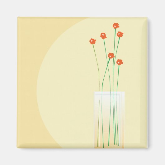 花瓶の花 マグネット (正面)