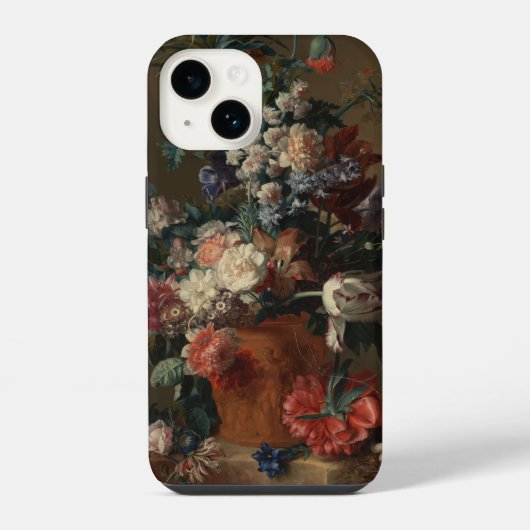 花瓶の花 - ヤン・ファン・ホイスム iPhoneケース (裏面)