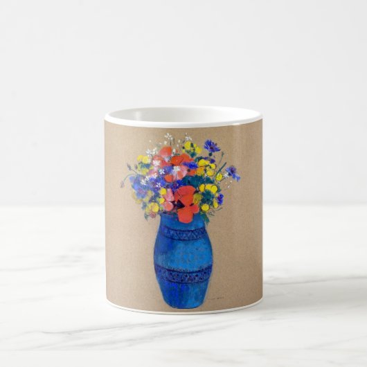 花瓶の花、ルドン コーヒーマグカップ (中央)