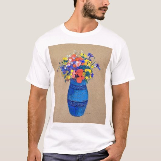 花瓶の花、ルドン Tシャツ (正面)