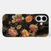 花瓶の花、ヴィンテージ バロック フラワースティルライフ Case-Mate iPhoneケース (裏面 (横))