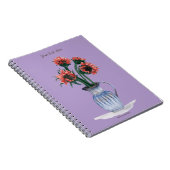 花瓶の花 水彩画 ノートブック (右側)