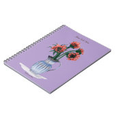 花瓶の花 水彩画 ノートブック (左側)