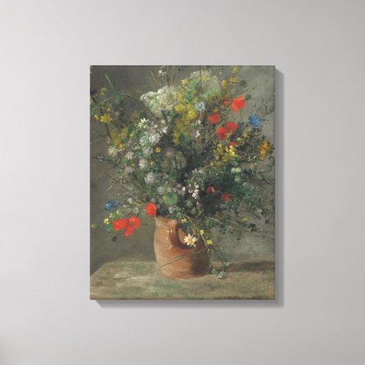 花瓶の花， c.1866 キャンバスプリント (正面)