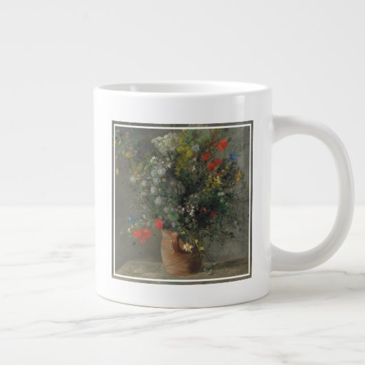 花瓶の花， c.1866 ジャンボコーヒーマグカップ (右)