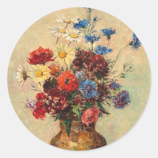 花瓶の花, c.1910 ラウンドシール (正面)