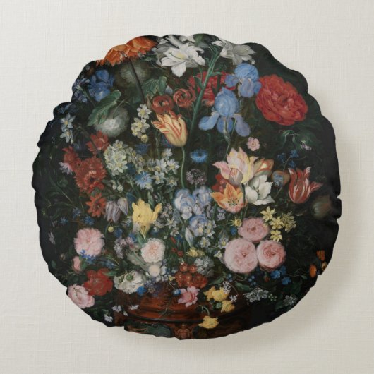 花瓶の花 – Jan Brueghel ラウンドクッション (正面)
