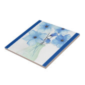 花瓶の青い花注カード タイル (側面)