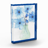 花瓶の青い花注カード フォトブロック (左)