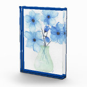 花瓶の青い花注カード フォトブロック (右)