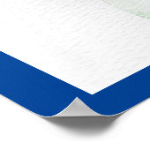 花瓶の青い花注カード ポスター (角)