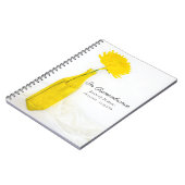 花瓶の黄色い花のお祝い葬式 ノートブック (左側)