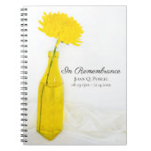 花瓶の黄色い花のお祝い葬式 ノートブック (正面)