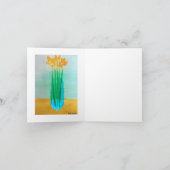 花瓶の黄色い花 カード (内部)