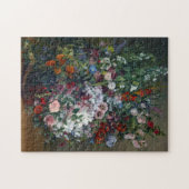 花瓶アートの花の花束 ジグソーパズル (横)