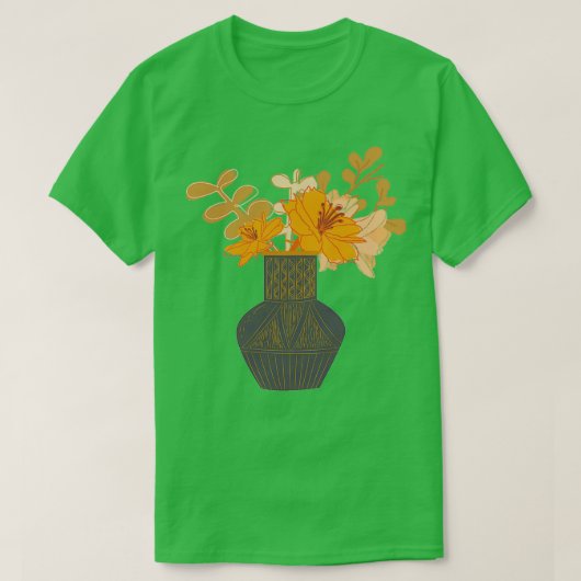 花瓶イラストレーション Tシャツ (デザイン正面)