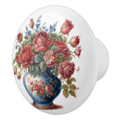 花瓶エレガントのバラ セラミックノブ (右)