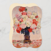 花瓶オブプニーズモネファインアートブライダルシャワー 招待状 (正面/裏面)