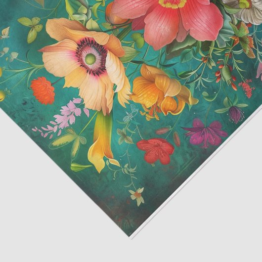 花瓶カラフルの切り離し春の花 薄葉紙 (詳細)