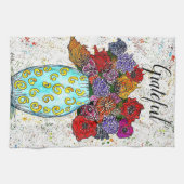 花瓶カラフルフローラタオルの花 キッチンタオル (横)